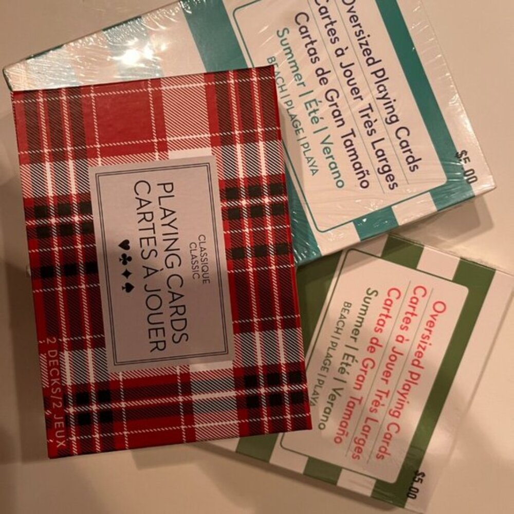 Jumbo Playing Cards‎ and 2 Regular Sets (new) (kids/x)